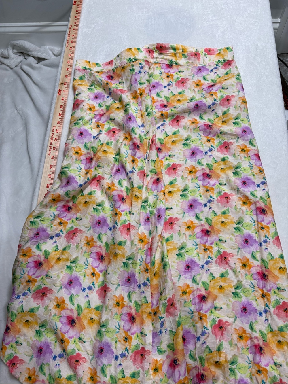 Easy Clothes Floral A-Line Midi Skirt - Multicolor